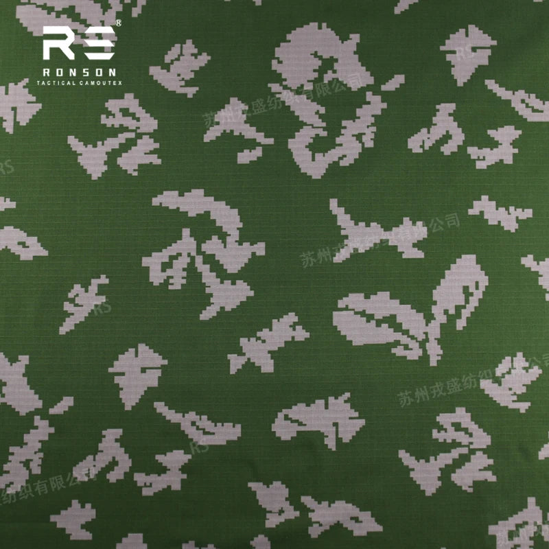 NYCO 5050 Rip-Stop White Birch Camouflage Printed Tactical Nylon Cotton Fabric Woven for Cushions and Sportswear Workwear