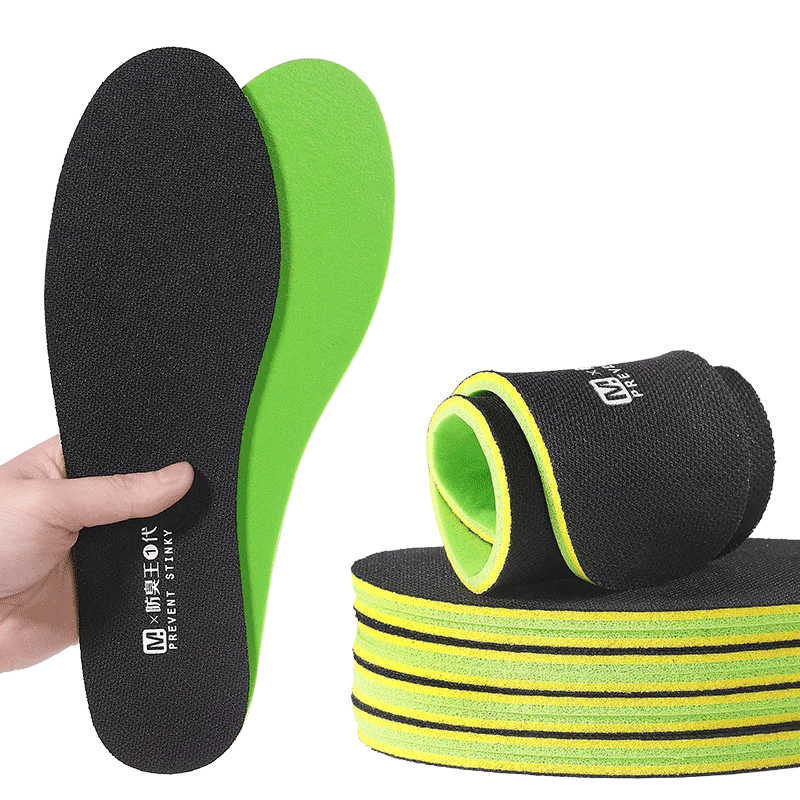 Antibacterial Insole for Men's Sweat and Odor Absorption Sports Shock Absorption Mugwort Deodorization Women's Non slip Insole
