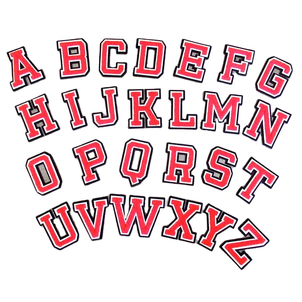 Customized A~Z Alphabet Chenille Patch Customized Your Own Color Chenille Letter Patch