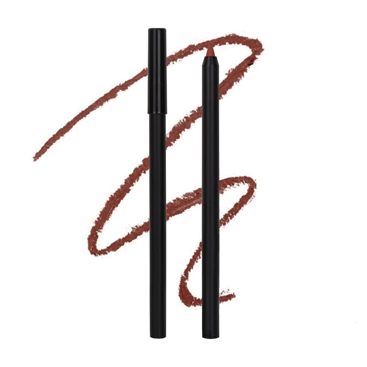 Wholesale Custom Logo Vegan Lip Pencil Makeup Brown Lipliner Vendor Cosmetic Private Label Cream Lip Liner
