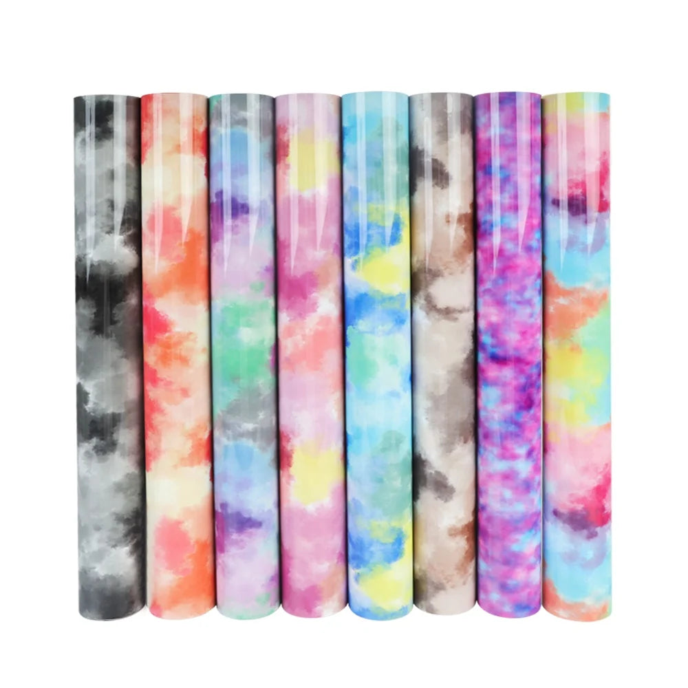 Guangyintong PU Tie-dye Heat Transfer Series Printed Htv Vinyl Sheets Sublimation Iron on Transfers marvel Heat Transfer Vinyl