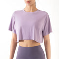 Eco-Friendly Loose Fit Crop Top T-Shirt Athletic Gym Oversized Quick Dry Breathable Women Summer