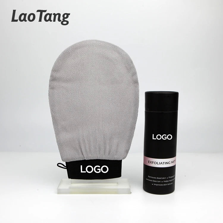 Custom Package Fashion Remove Dead Skin Bathing Gloves Shower Exfoliator Body Scrub Mitt