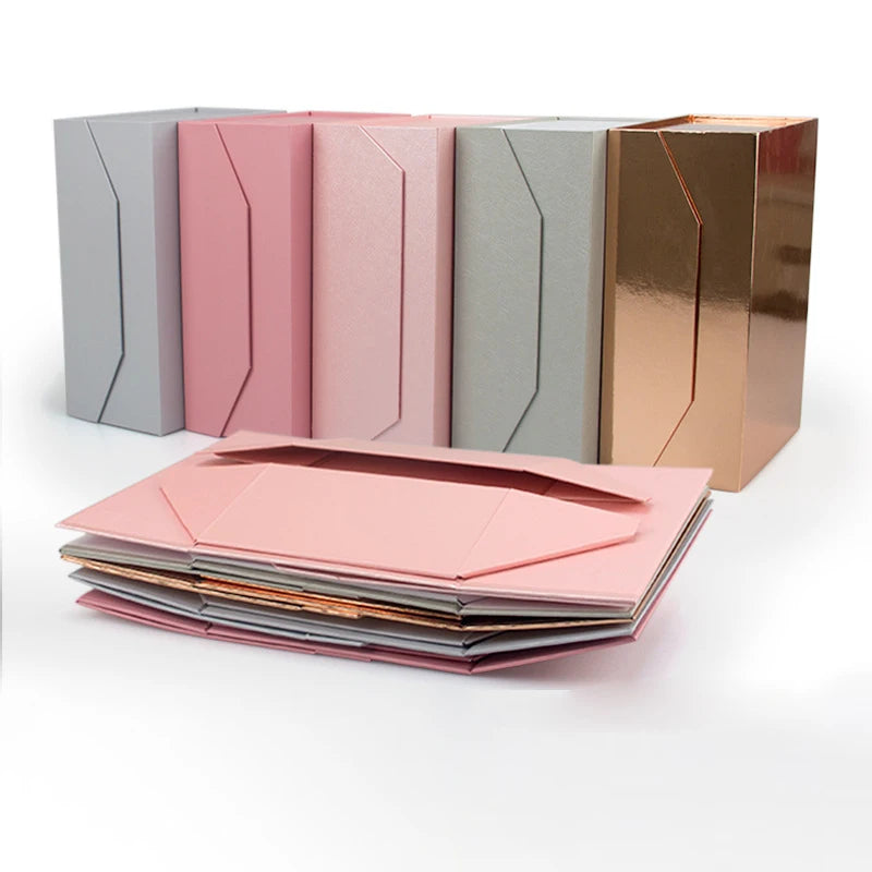 Magnet Folding Kraft Paper Gift Box Matt Lamination Embossing Fast Delivery Wig Boutique Packaging Custom Design Manufactured