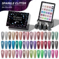 JTING New Launch Flash Sale 24color Shiny Shimmer Platinum Gel Collection Box Free Color Book Platinum Diamond Gel Nail Polish