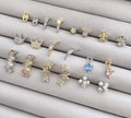Gaby Zircon Surgical Steel Heart Nose Piercing butterfly Stainless Steel Nose Studs for Women Wholesale Fashion Piercing Jewelry