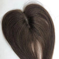LONGFOR Top Grade 100% Human Hair Patch Hand-Tied Swiss Lace Straight Clip-in Women Topper