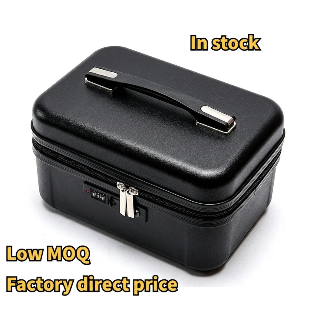 Mini Eco-Friendly Water Resistant Luggage Suitcase 14inches Hand Luggage Set Zipper Closure Durable Hard Case Cosmetic Bag