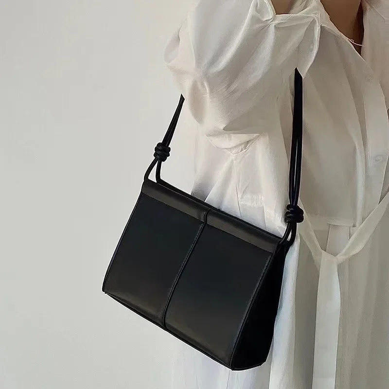 Pu Leather Women's Fashion Handbags Solid Color Female Underarm Bag Portable Purse Simple Style Ladies Commute Shoulder Bags