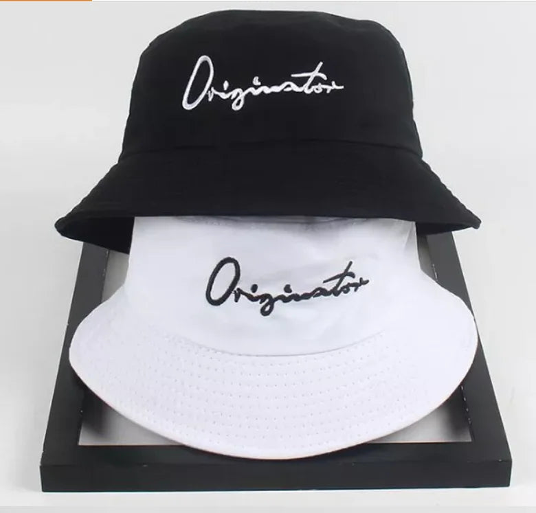 Custom Black White Brown Colour Embroidered Sun Bucket Hat