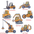 High Quality 3D Excavator Design Iron-On Embroidered DIY Accessories Kid Patches for Phone Case