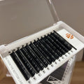 Quality Private Label Custom Logo Cashmere Silk Individual Volume Eyelash Extension 15mm Thick False Eyelashes Handmade