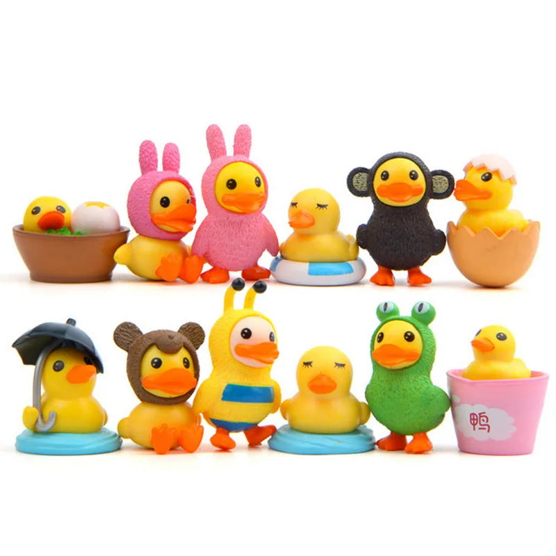 3D Miniature Swimming Duck Doll Aquarium Landscape Decoration Car Interior Accessories Table Small Ornament