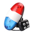 Safety Cycling Waterproof Electronic Siren Bike Bell Sound Light with 6 LED Lights and 4 Sounds Trumpet