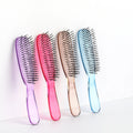Crystal Transparent Detangler Comb Wet and Dry Scalp Massager Fluffy Soft Needles Portable Nylon Custom Logo Hair Brush