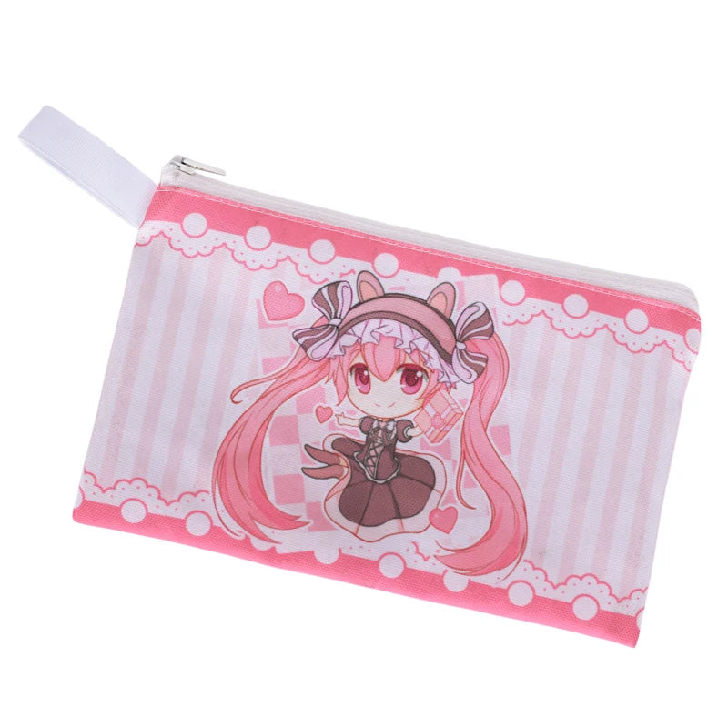 Wholesale Customized Printed Polyester Zipper Travel Makeup Cosmetic Pouch Bag