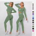 4PC New Thread Seamless Knitted Fitness Yoga Suit High Waist Peach Hip Upset Running Yoga Wear