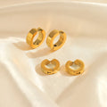 High End 18K Gold Plated Stainless Steel Jewelry Earrings Ear Clips Circle Ear Cuff Earrings Round Hoop Earrings