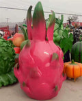 Huge Outdoor Decor Dragon Fruit Sculpture Fiberglass Fruit Hamburger Statue for Vegetable Market Entrance Decoration