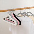360 Degree Swivel Hangers Colorful Thin Tie Bar Clothing Hanger Scarf Suit Velvet Logo Hanger for Clothes and Coat