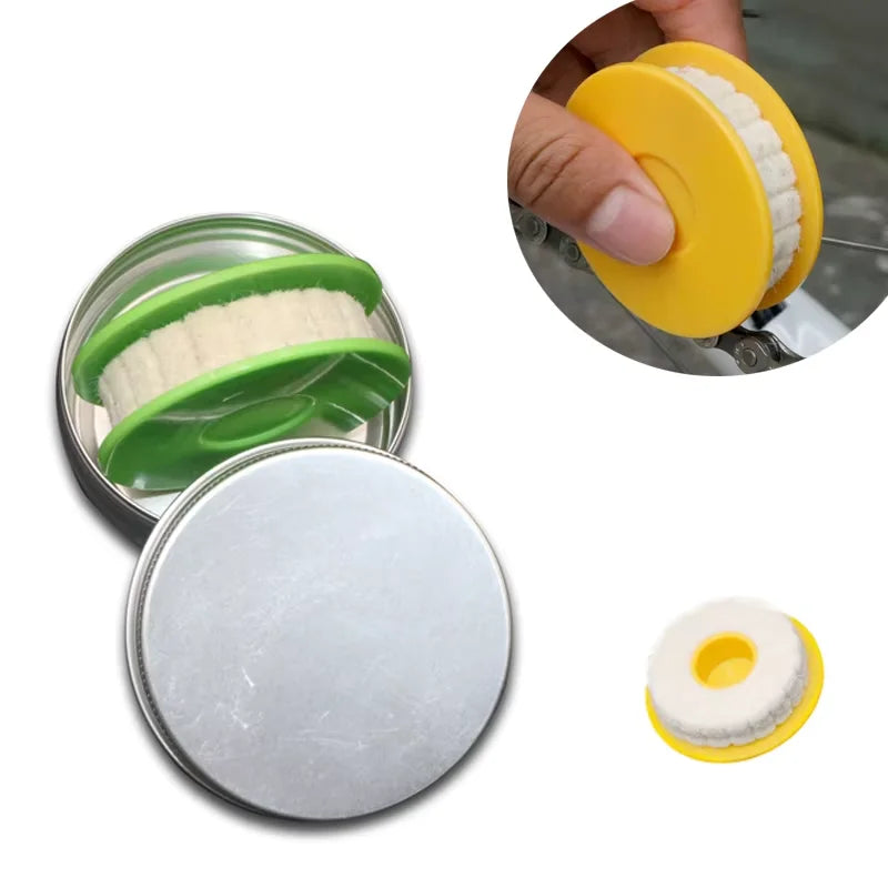 RIDERACE Mountain Bicycle Chain Oiler Roller Bike Chain Wool Oil Lubricator Durable Lubricant MTB Accessories Chains Repair Tool
