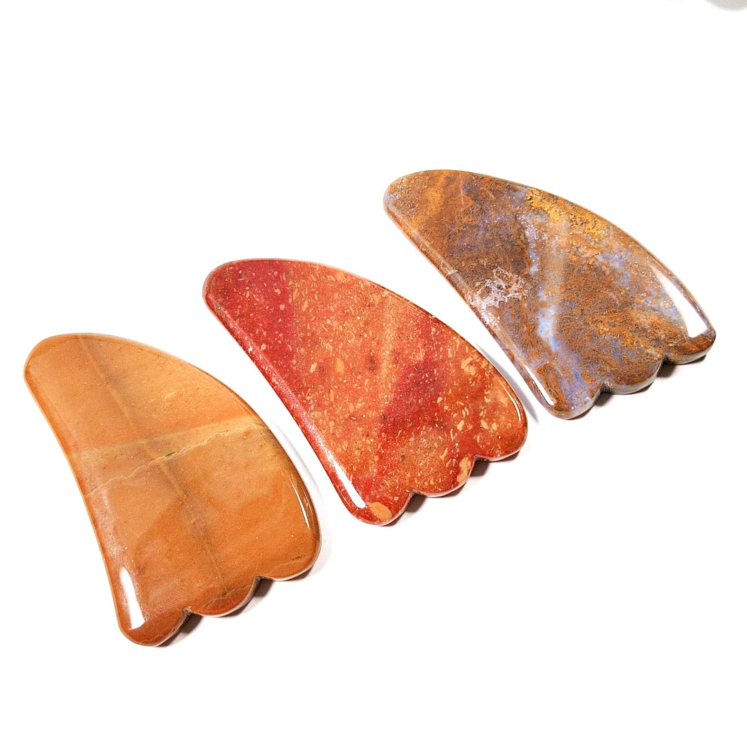 Huiying Beauty Personal Care Chinese Claw Mookaite jasper Stone Facial Gua Sha Stone Facial Massager