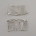 3.7cm*6.5cm Silver 16teeth 18teeth Plain Metal Hair Combs for Bridal Hair Accessories Wire Twisted Side Comb