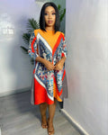 Fashion Summer Miyake Plus Size Xxxl Vestidos Dress African Floral Pleated Zimmer Dresses