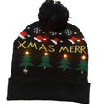 2020 New Fashion Customised LED Knitted Beanie Crochet Light Colorful Christmas Hat Made of Woolen Wool for Christmas Party