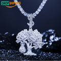 Dropshipping Hip Hop Mens 925 Sterling Silver VVS Baguette Moissanite Diamond Iced Out Dollar Tree Pendant With Money Bag Charm MegaBDM