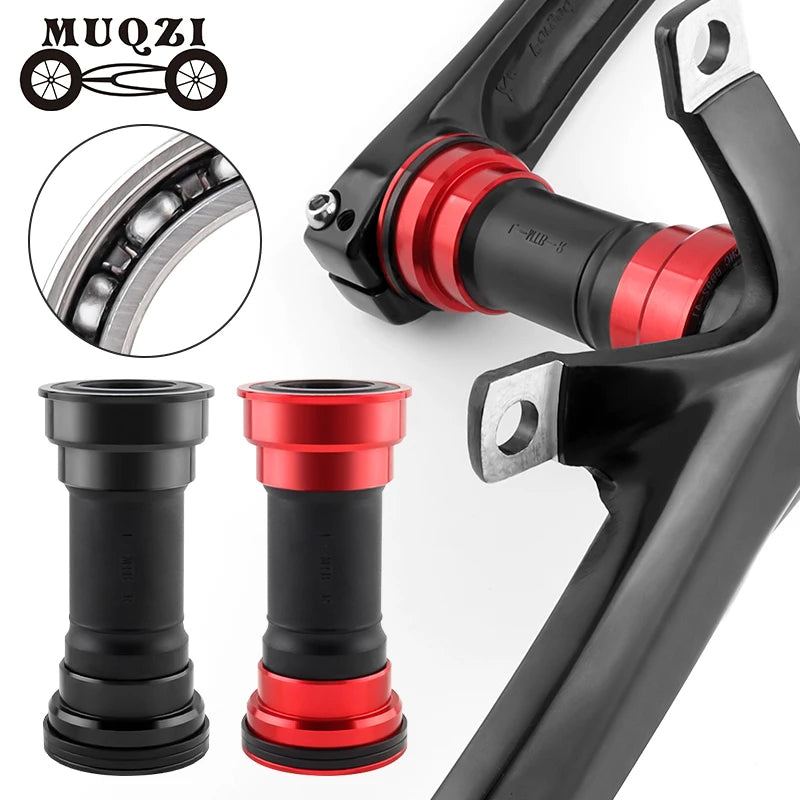 MUQZI Mountain Road Bicycle Bottom Bracket 90-92mm Steel Bearing Press Fit Bottom Bracket Shell