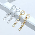 Stainless Steel Pendant Earrings Golden Hoops Classic Style 18K Gold Plated Women's Jewelry for Wedding Party Gift