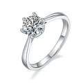 1ct 6.5mm Moissanite Latest Women Rings With Silver 925 Gold Plated Wedding Ring Band