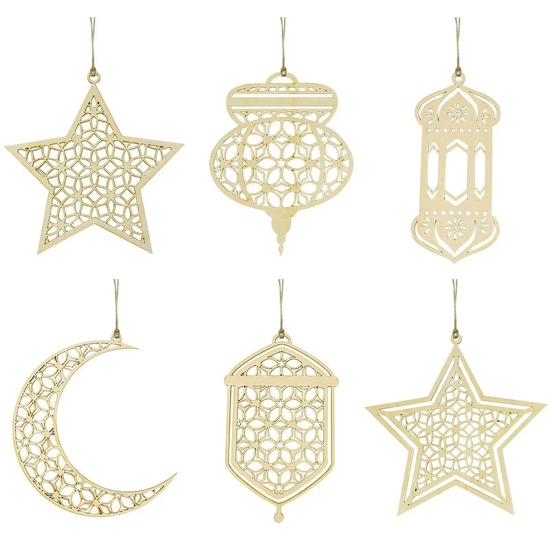 DIY Sustainable MDF Christmas Decorations Irregular Shape Hanging Pendant & Modern Wood Wall Hanging