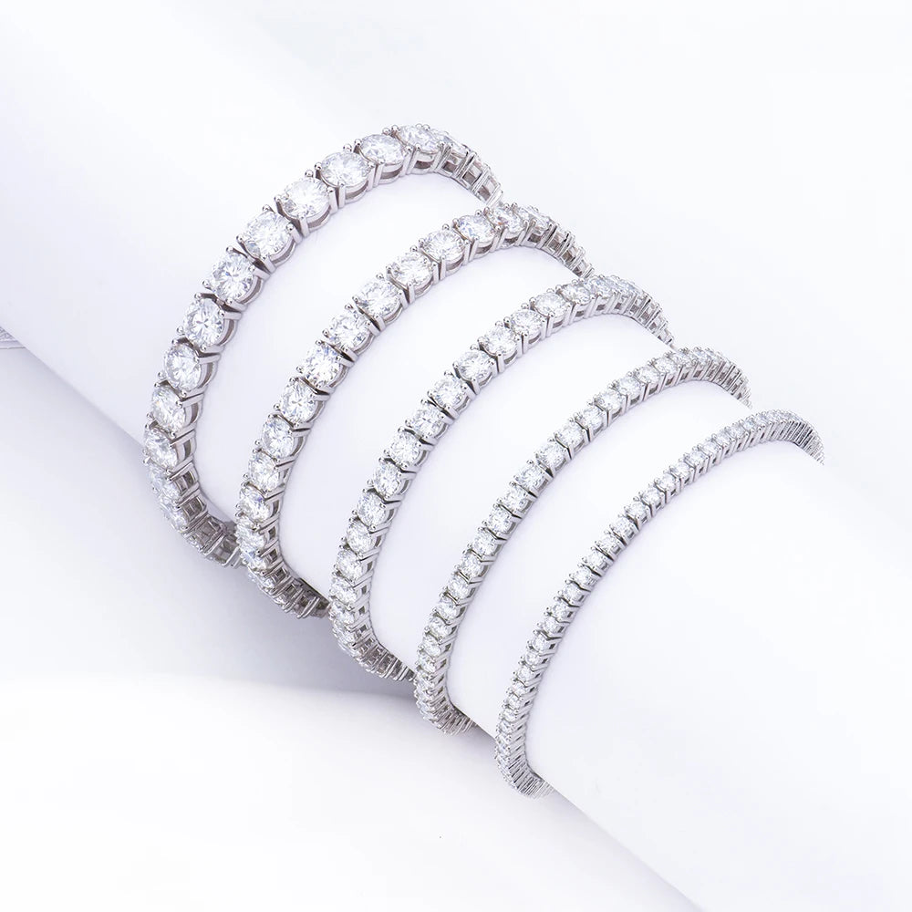 Wholesale Quality Hip Hop Trendy Unisex 925 Sterling Silver Vvs Diamond Tennis Chain Bracelet Men's Mossanite Moissanite Gift