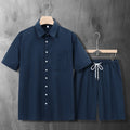 Men's 100% Cotton Shirt Shorts Casual Style Oversized Knit Gym Shirt Printed Graphic