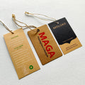 WD-HT0031 Customized Recycled Garment Printed Round Paper Hang Tags With String Kraft Cardboard Fabric Hangtag for Accessories