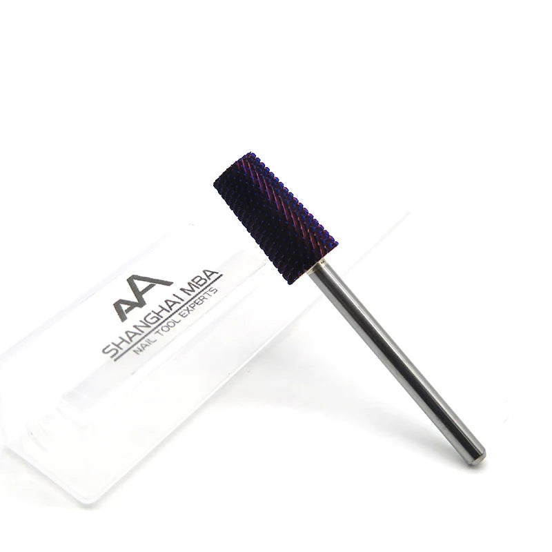 3/32" Purple Coated Tapered Nail Drill Bit Fine Grit for Nail Gel Remove