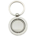 Wholesale Metal High Quality Zinc Alloy Rotating Round Sublimation Blank Spin Keychain Rotary KeyRing Custom Laser Engraved Logo
