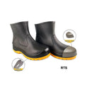 18CM New Style Steel Toe Gumboots Lightweight Factory Machinery PVC Rain Boots Ankle Rubber Safety Boots for Construction