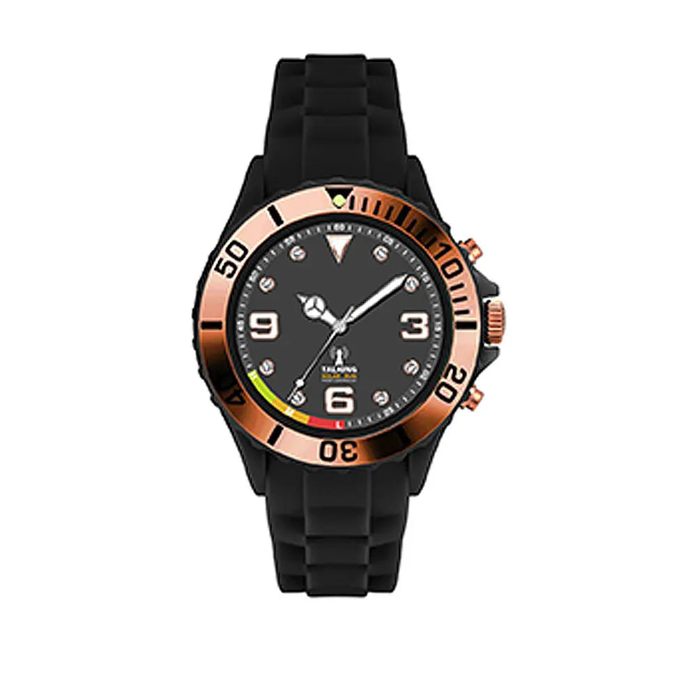 Mens Golden Talking Wrist Watch With Large Numbers and Expandable Strap for Visually Impaired Blind or Elder People