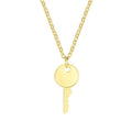 Wholesale Stainless Steel Lock and Key Pendant Necklace 18K Gold Plated Women Necklace Jewelry for Gift