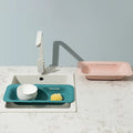 Kitchen Colander Fruit Vegetable Washing Basket Foldable Strainer Collapsible Drainer Over the Sink Adjustable Silicone Tools