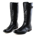 Top Grade Men's Knee-High Riding Boots New Style Trendy Pure Leather for Outdoor Activities Casual Knight Shoes for Winter