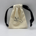 Eco Canvas Printed Cotton Linen Draw String Bags Packaging Custom Logo Drawstring Bag