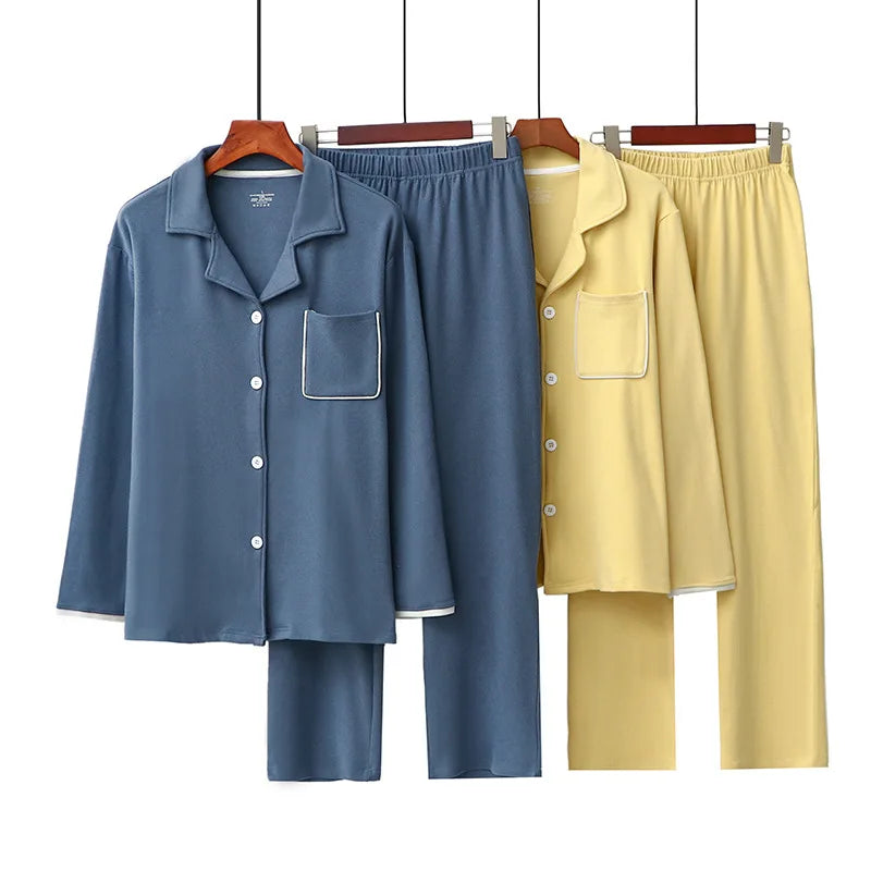 Autumn and Winter Women New Hot Card Velvet Sleepwear Solid Color Pyjamas Classic Retro Loose Casual Home Pajamas Set