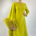 Dubai Luxury Evening Dresses for Muslim Women Arabic Flare Abaya with Free Size and Long Sleeves ODM Ready