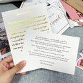 Luxury Custom Printing White Paper Card Gold Foil Thank You Card for Gift Customized Design Foil Thank You Cards