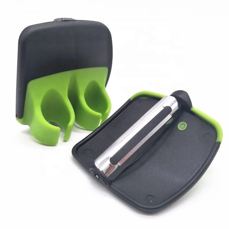 Stainless Steel Fruit & Vegetable Peeler with Comfortable Rubber Finger Grip Manual Kitchen Tool for Household Use
