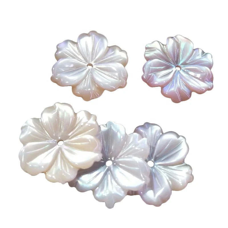 Wholesale Exquisite Mother of Pearl Shell Carved Flower Beads for Jewelry